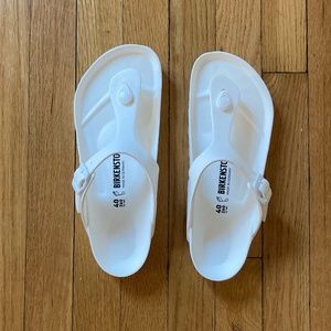 White Birkenstocks Size 40 Gizeh Essentials EVA